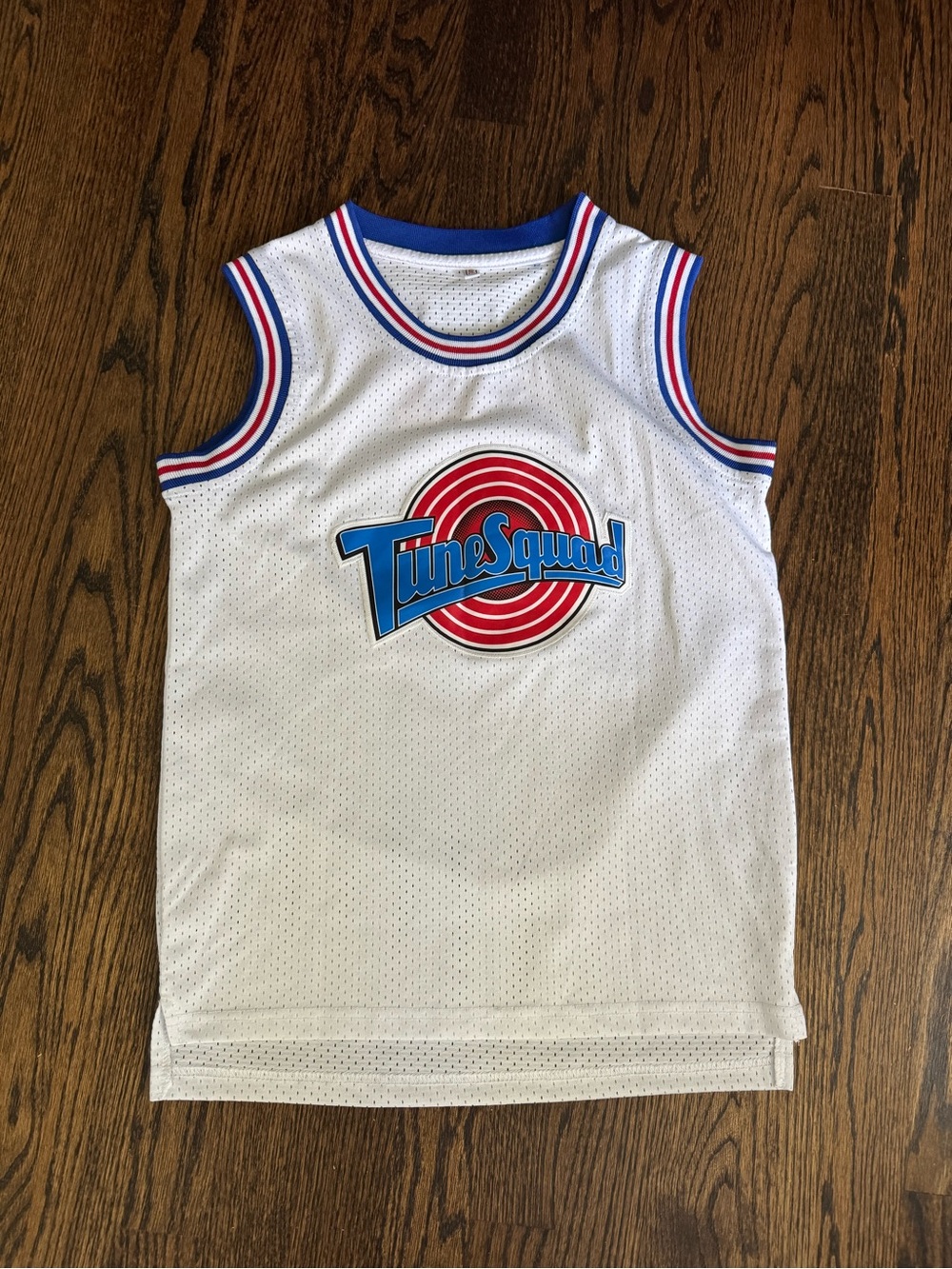 Tune Squad Kids White Basketball Jersey Top - BUGS